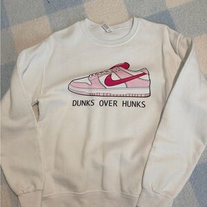 Just in time for 🩷Valentines🩷White Sweatshirt with Pink Sneaker Graphic